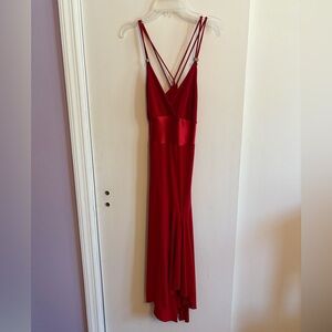 Heron Preston Red Strappy V‑Neck Maxi Dress